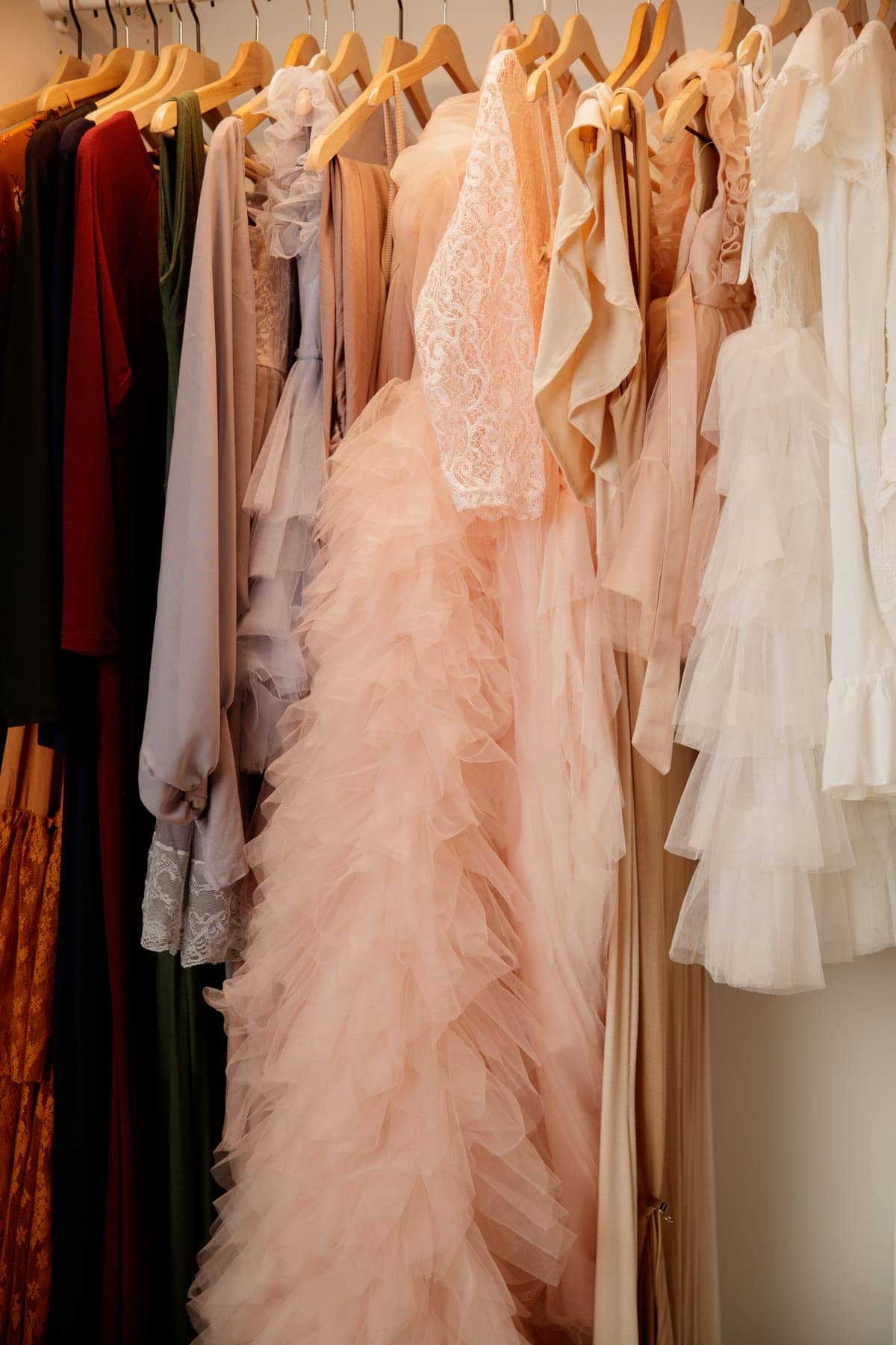 The wardrobe and prop collection at Jesica Allen's Lodi photography studio